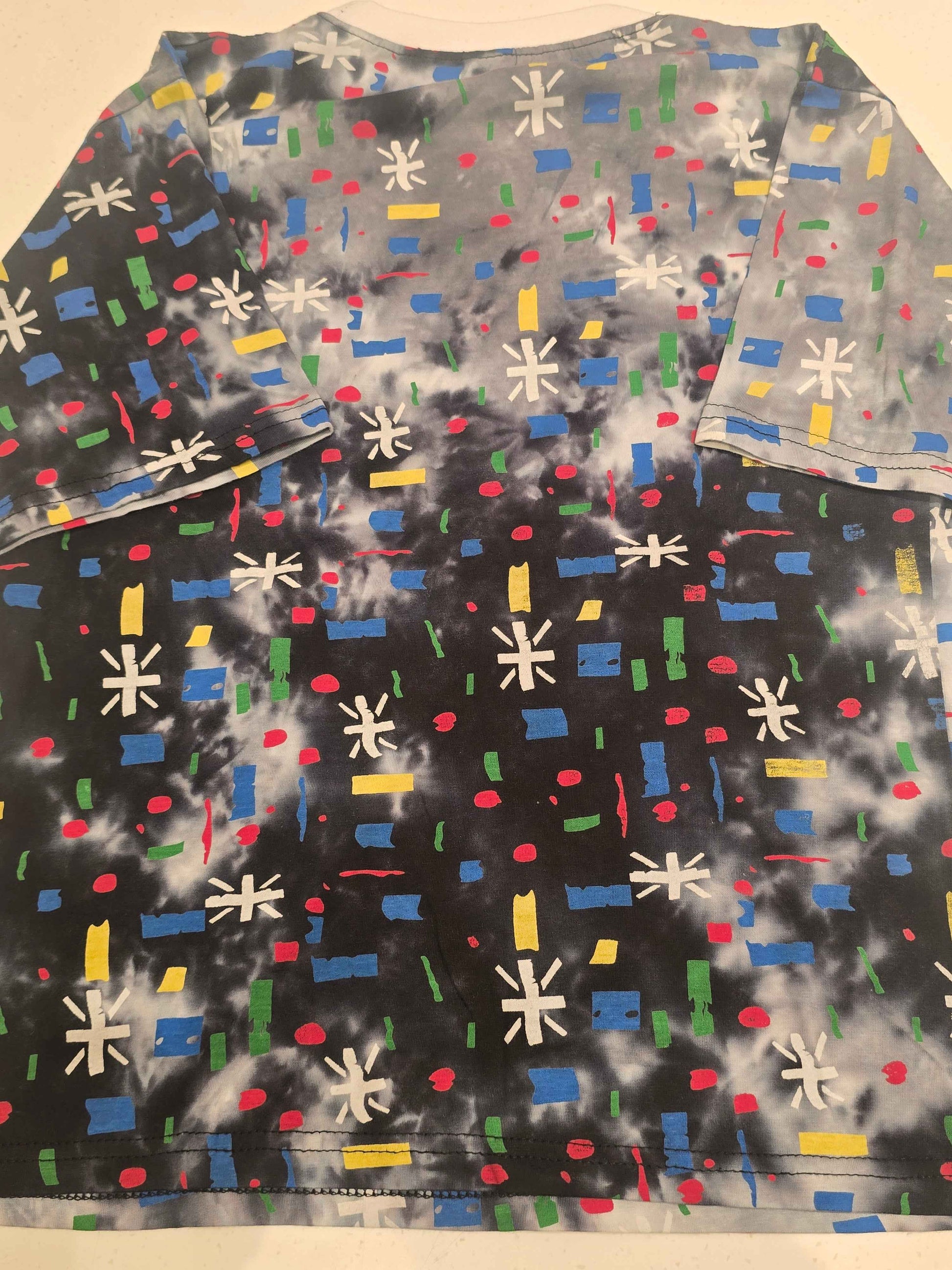 Printed lycra Material tshirt for boys with round neck