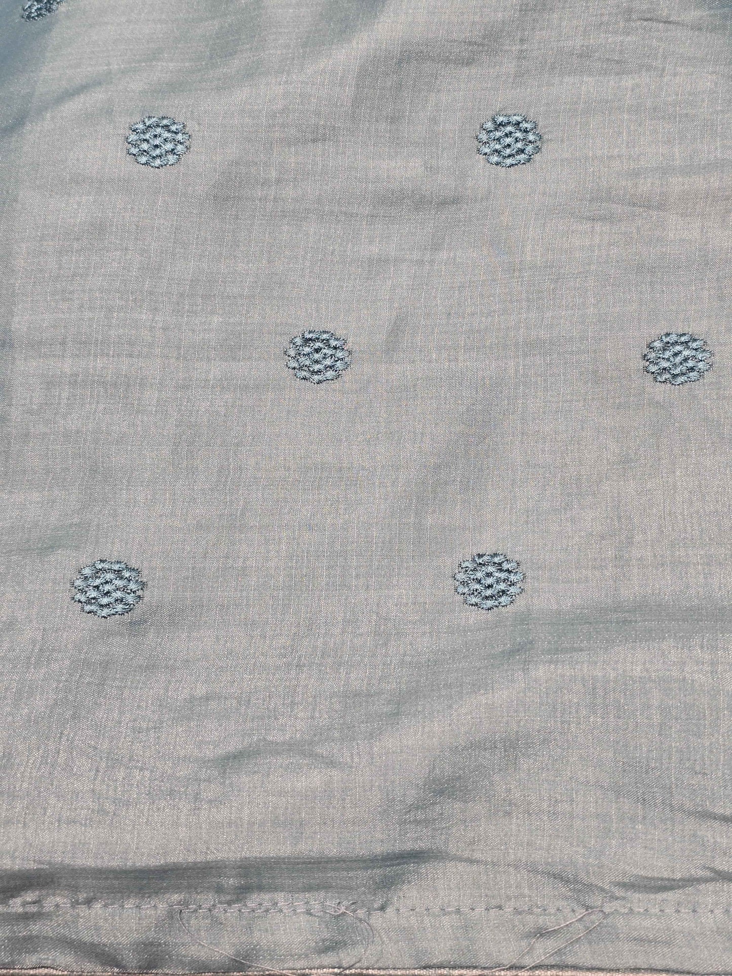 Tussar material multi colour flower designer saree