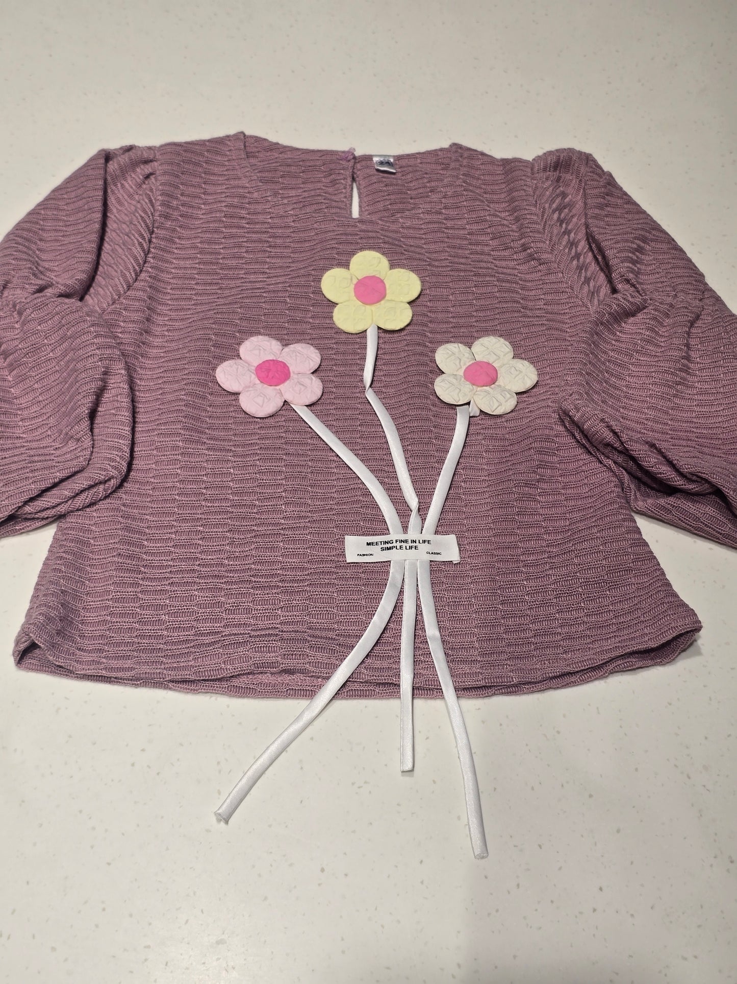 Popcon material burgundy brown color top for girls with round