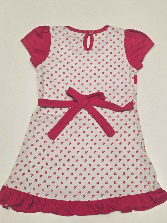 Baby Girl Red Cotton Polka Dot Frock
