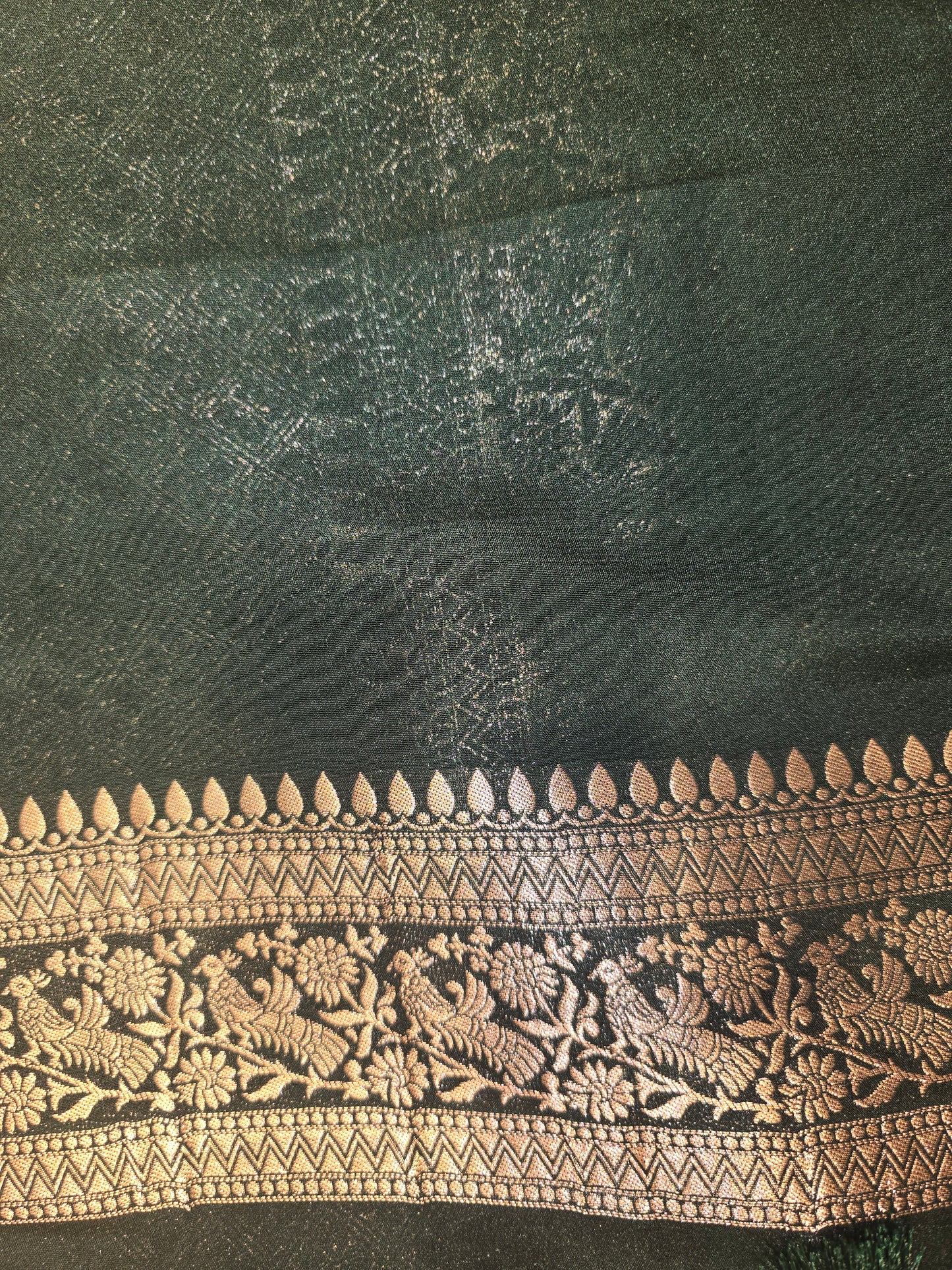 Semi Banarasi Silk Saree with Floral & Peacock Design and Fancy Zari Border | Festive Wear Saree for Women