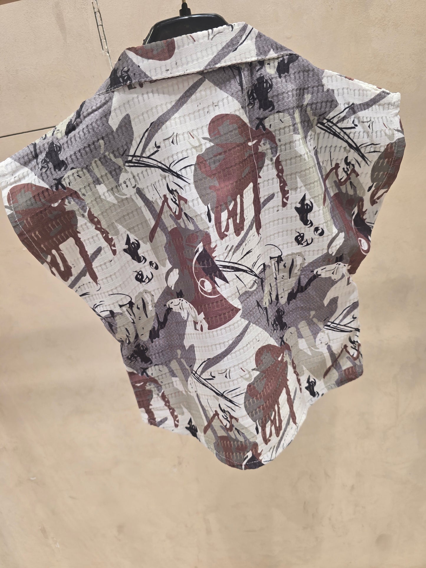 Girl White Multicolour Printed Popcorn Western Top