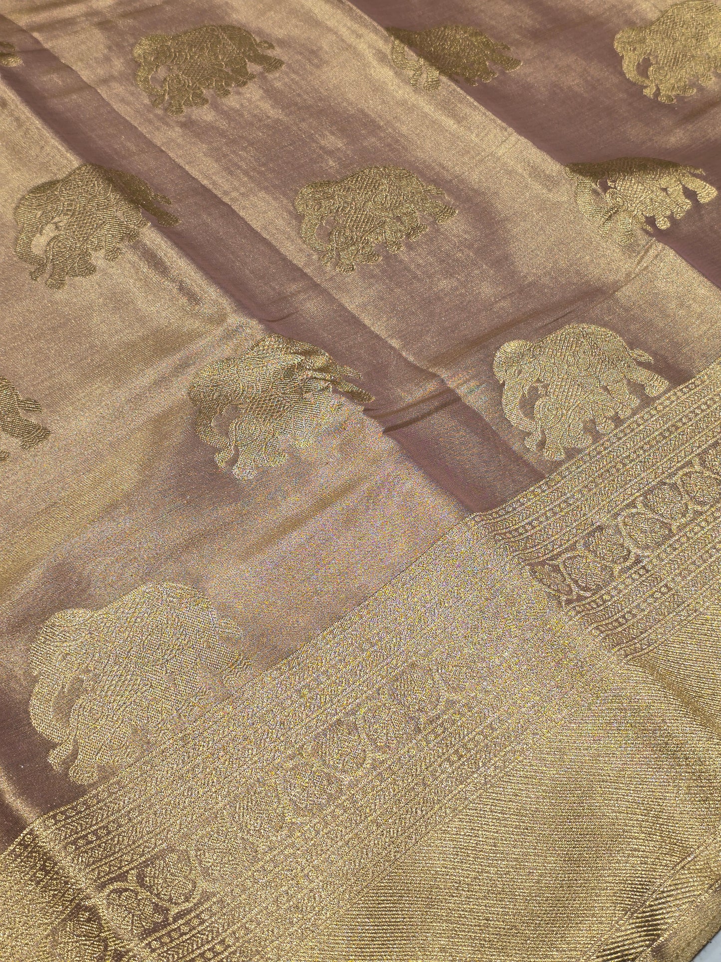 Semi Soft Tissue Silk Saree with Traditional Border, Rich Pallu & Rudrakshi Butta Design | Festive & Wedding Wear