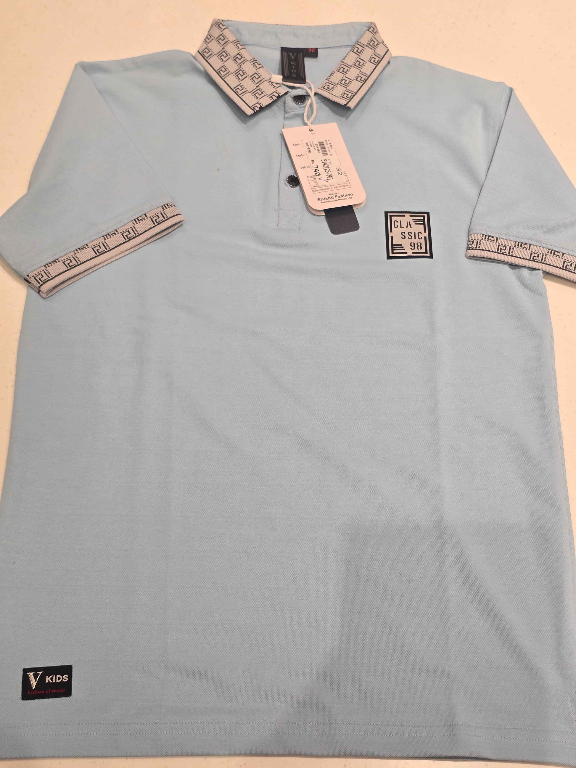 Imported Material sky blue color tshirt for boys