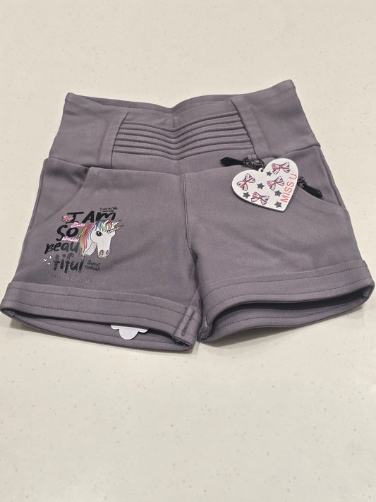Baby Girls Stretchable Unicorn Print Fancy Shorts