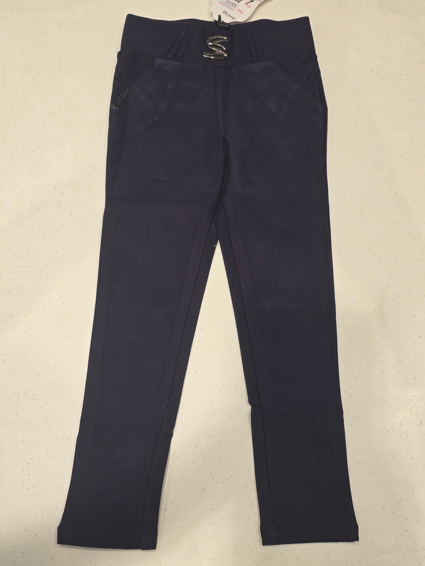 Blue Stretchable Pants for Girls