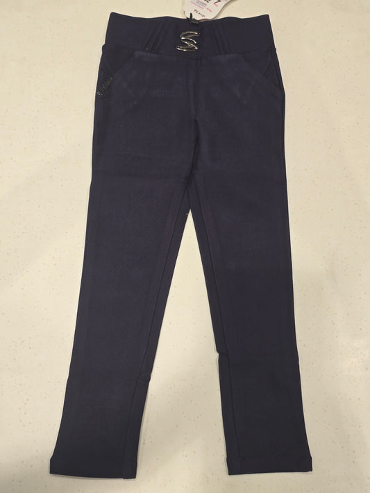 Blue Stretchable Pants for Girls