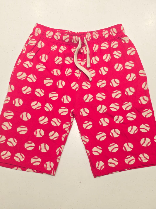 Red Cotton Shorts for Boys