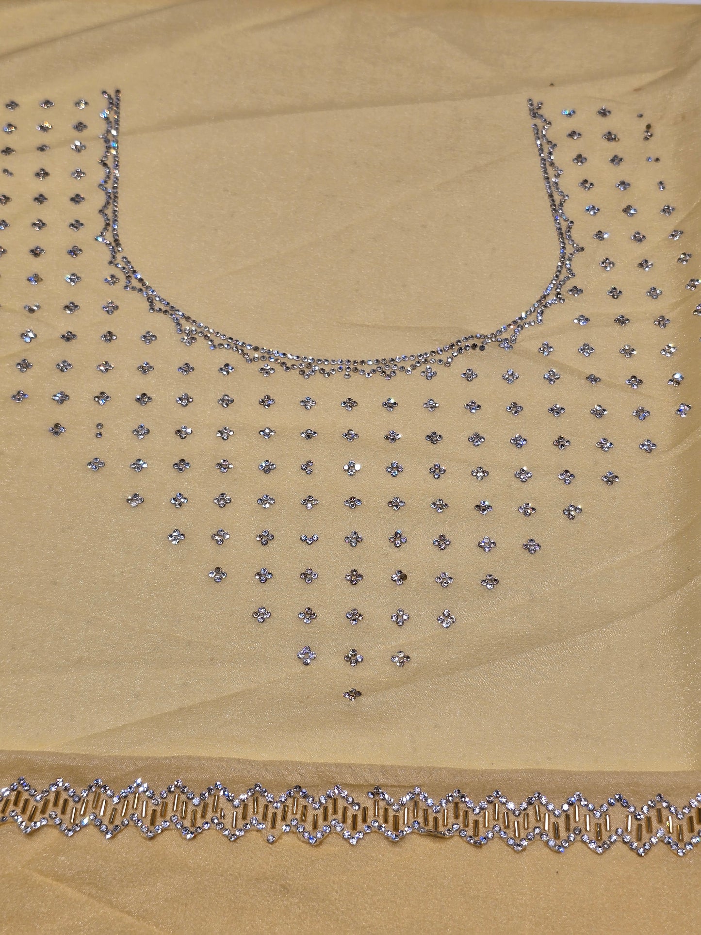 Shining Satin Saree with Stone Work & Cutwork Blouse | Elegant Party Wear Saree