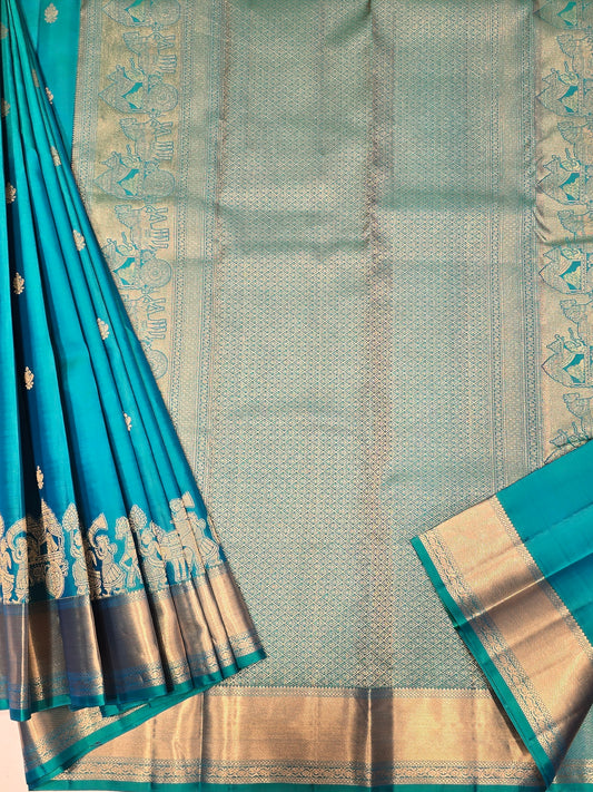 traditional South Indian weaves with rich gold zari borders.