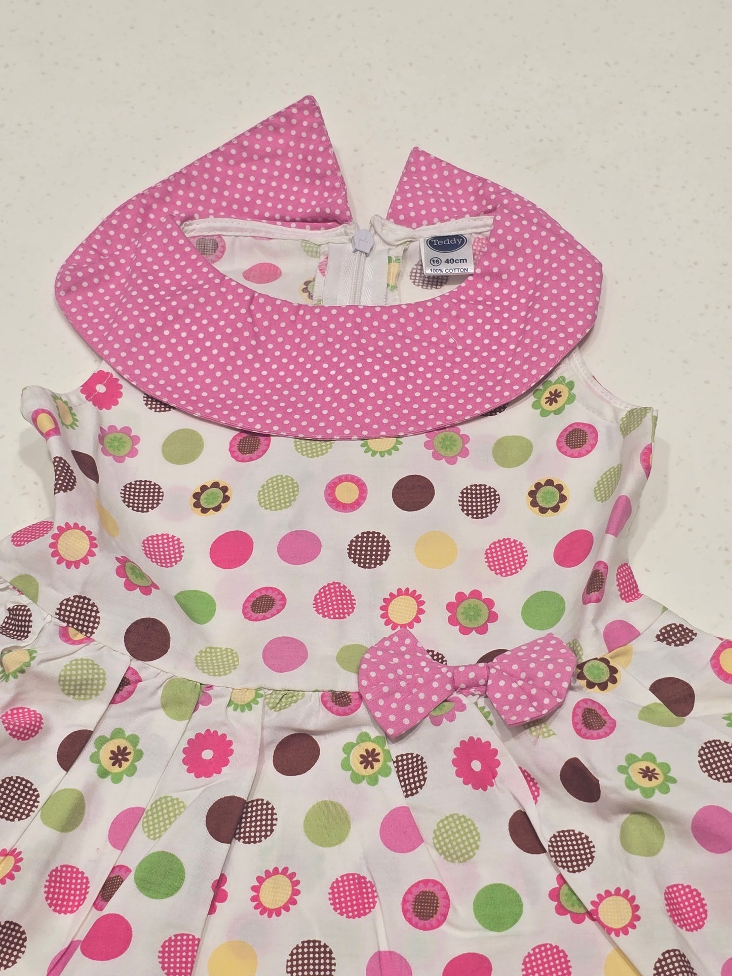 Baby Girl Multi Colour Cotton Frock