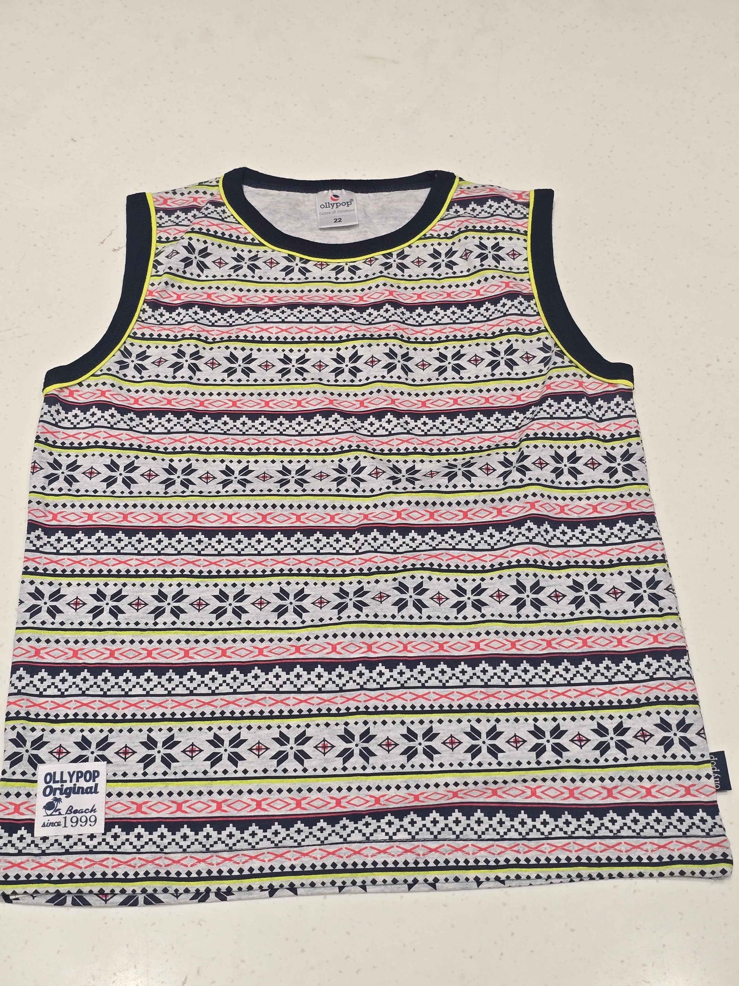 Boys Cotton Printed Sleeveless T-Shirt