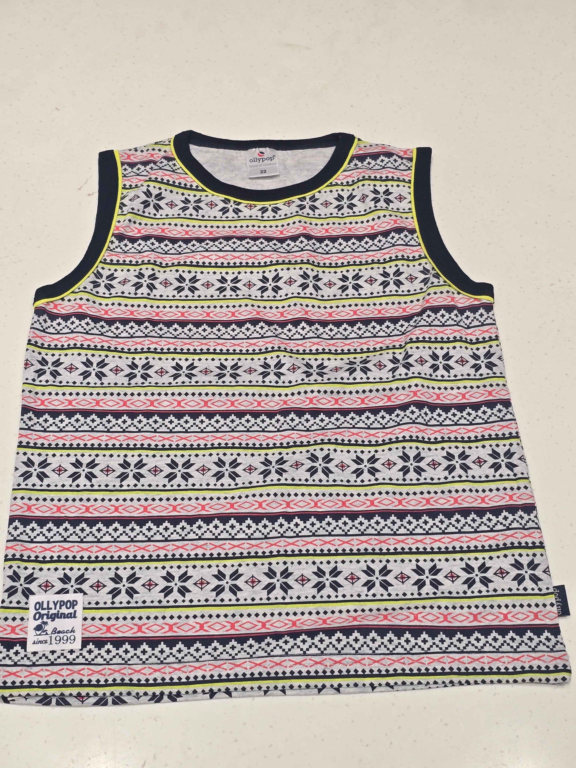 Boys Cotton Printed Sleeveless T-Shirt