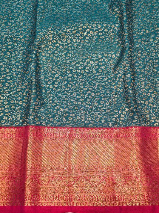 Semi kanjivaram brocade silk with rich pallu