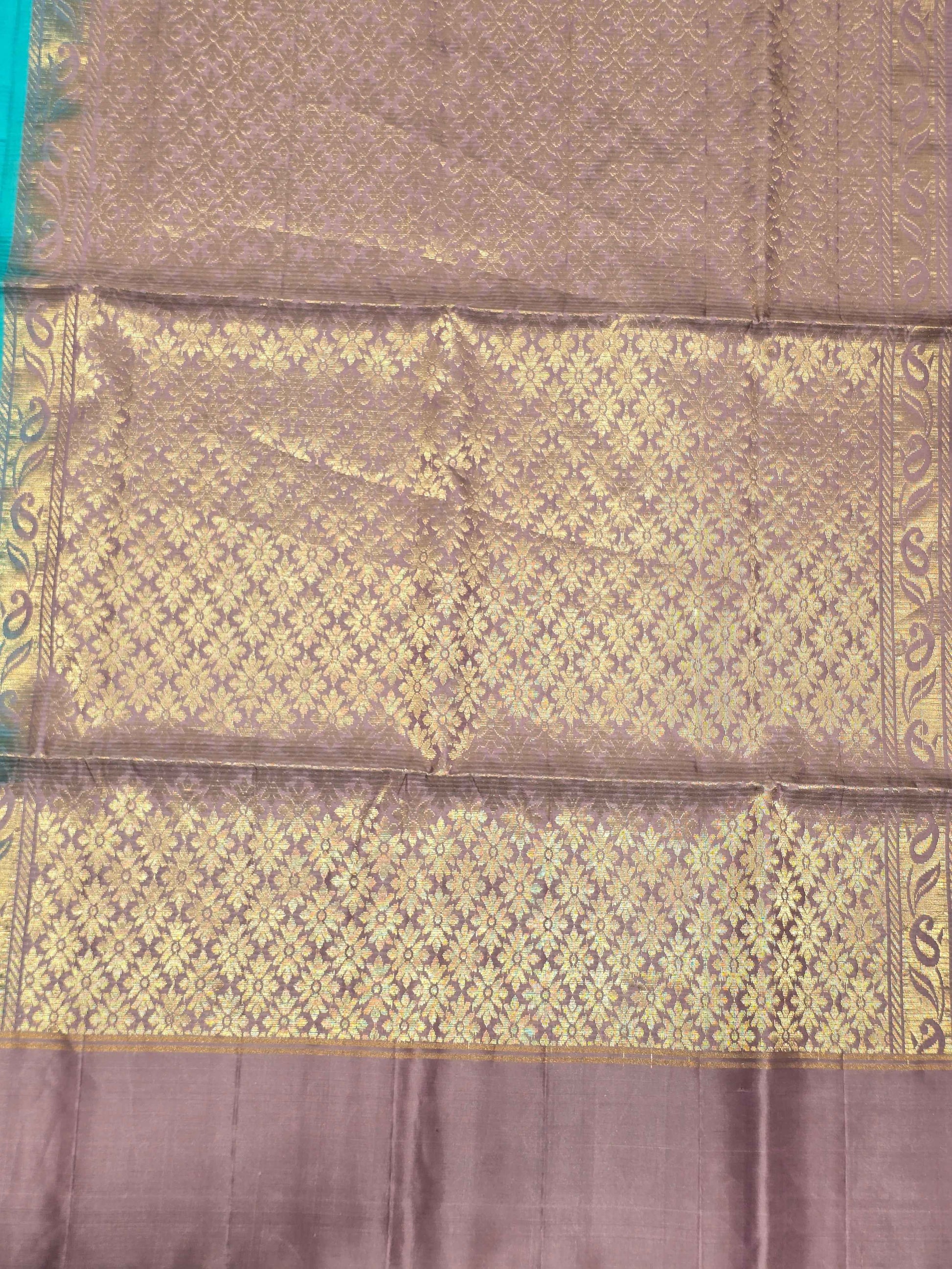 Pure softsilk saree with rain drops motifs over the body