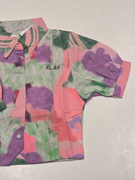 Girl Multi Colour Fancy Chiffon Shirt