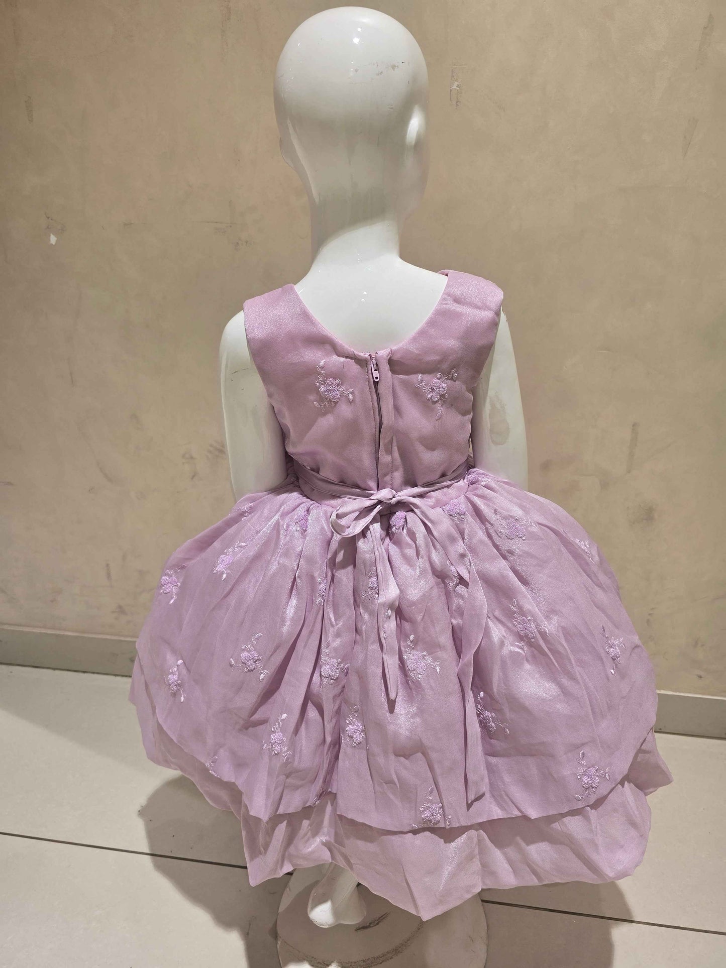 Lavender Organza Baby Frock for Girls