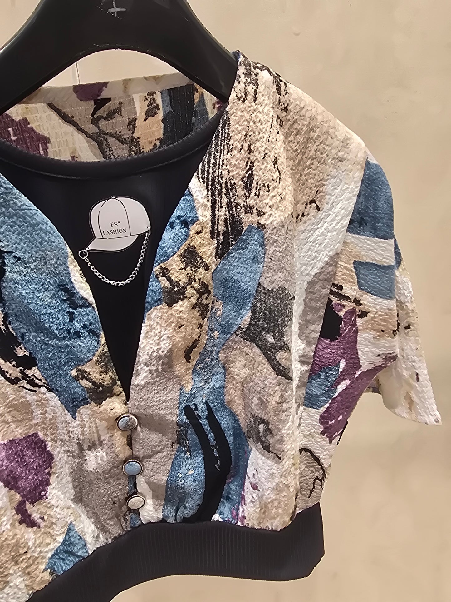 Girl Printed Chiffon Western Top