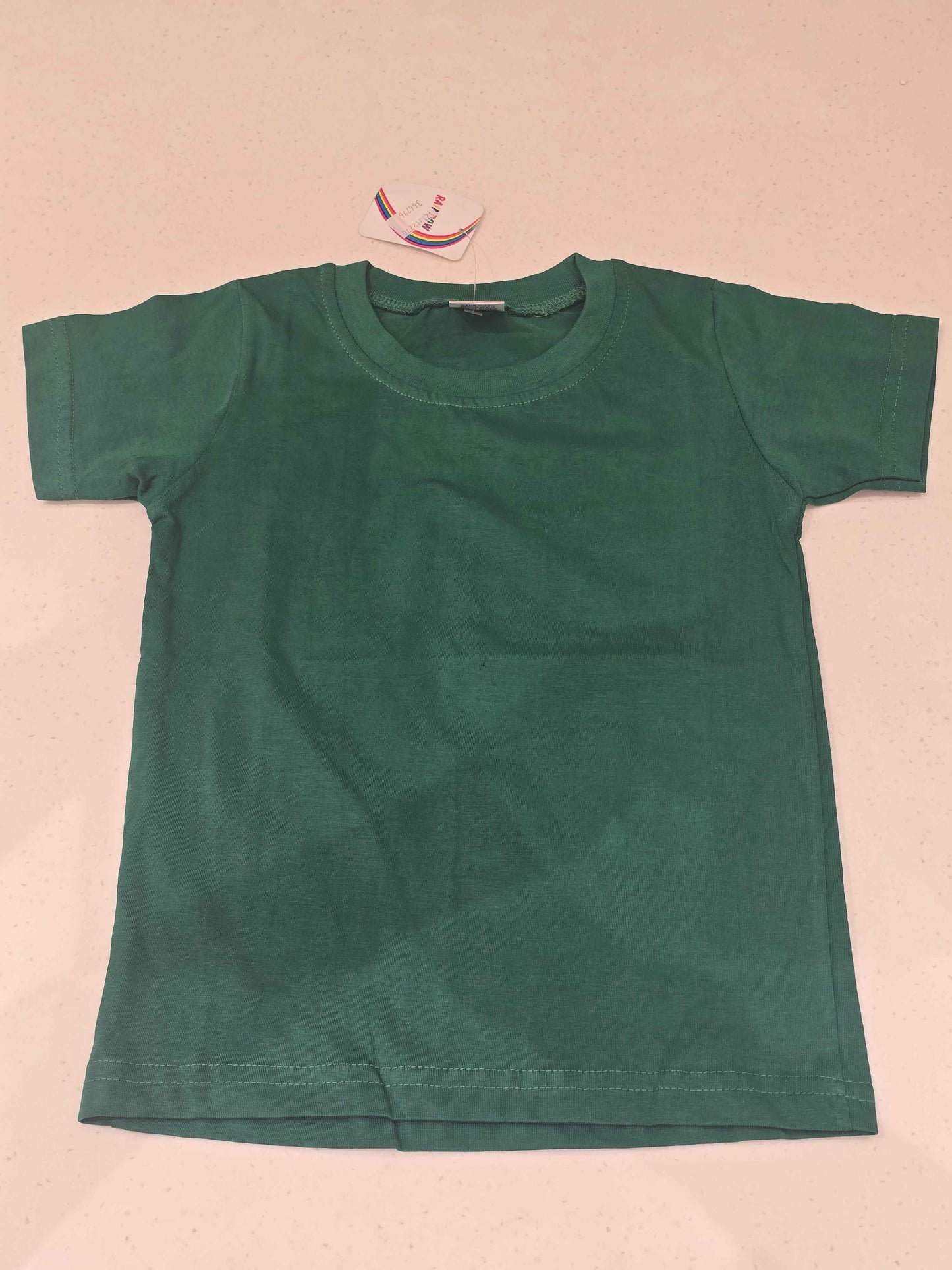 Boys Cotton Plain Half Sleeve T-Shirt