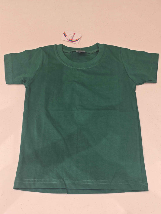 Boys Cotton Plain Half Sleeve T-Shirt