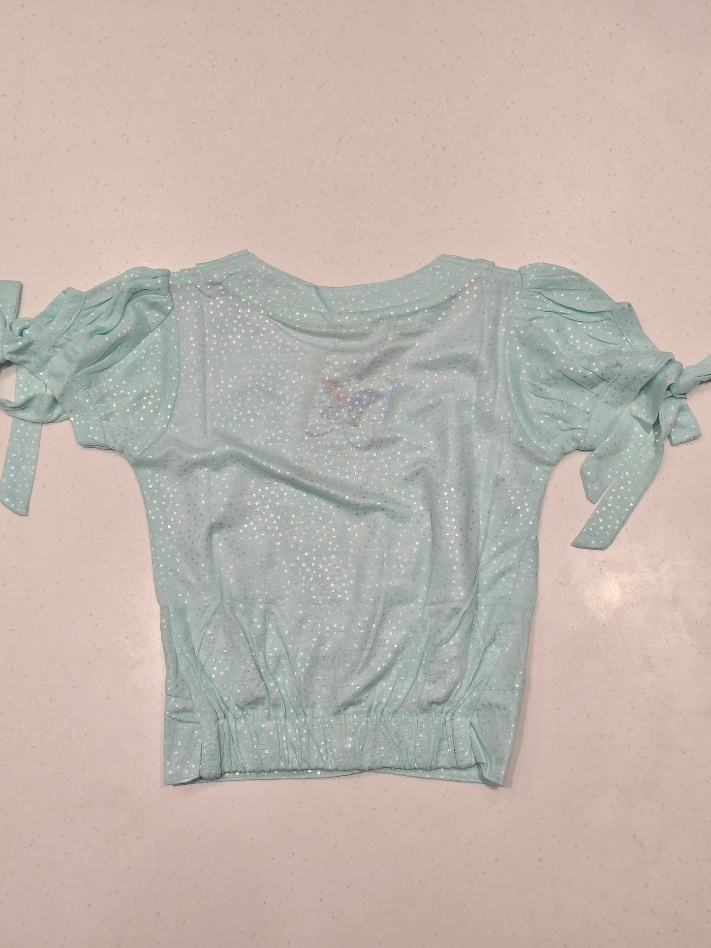 Girl Pista Satin Party Wear Fancy Top