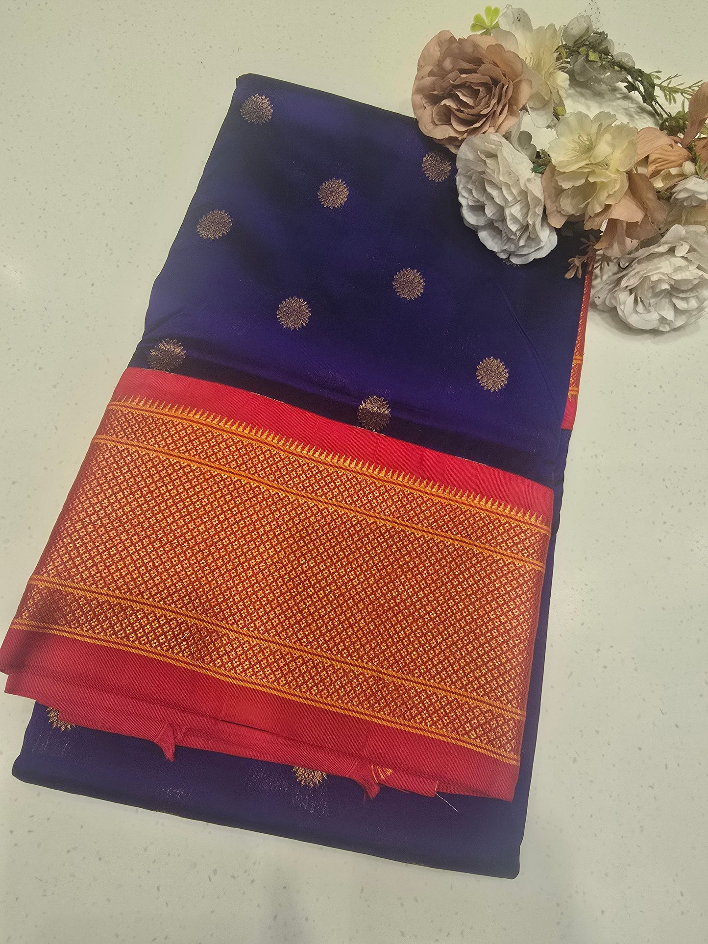 Paithani Semi Silk Saree with Rich Pallu and Small Motifs Across the Body | Festive & Wedding Wear Silk Saree