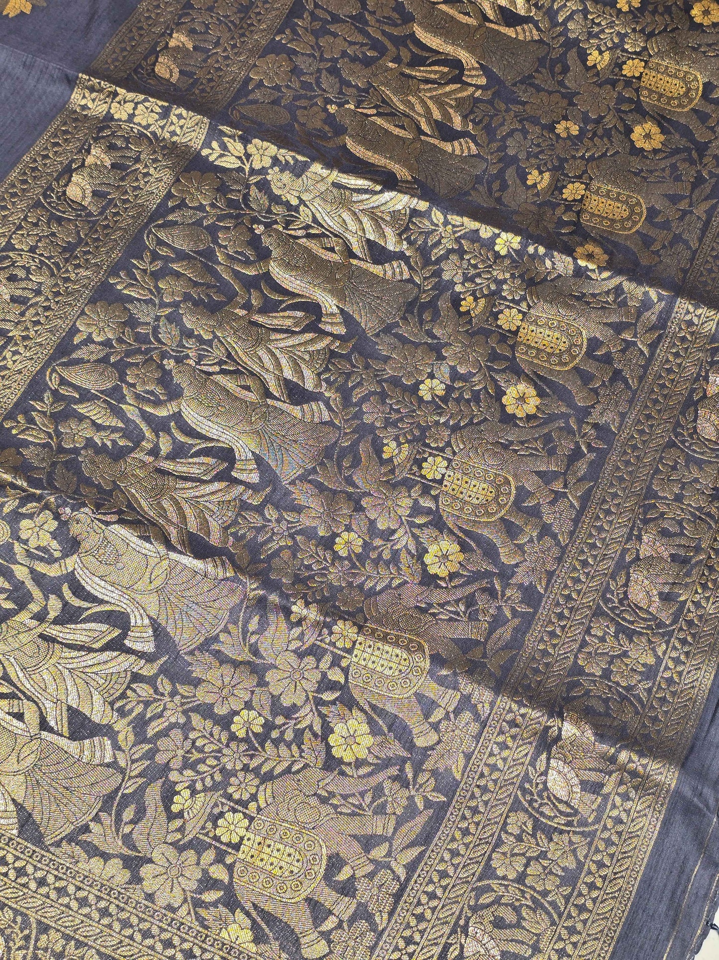 Women Multi Colour Semi Banarasi Silk Saree