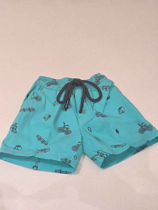 Baby Boys Printed Denim Shorts