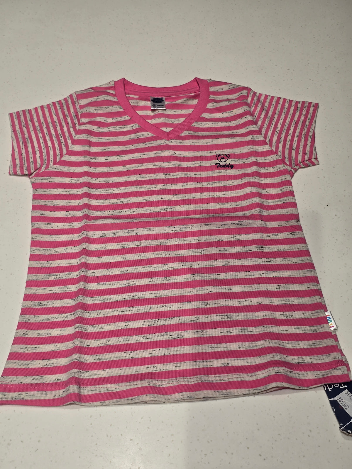 Girls Dual Colour Cotton Half Sleeve T Shirt