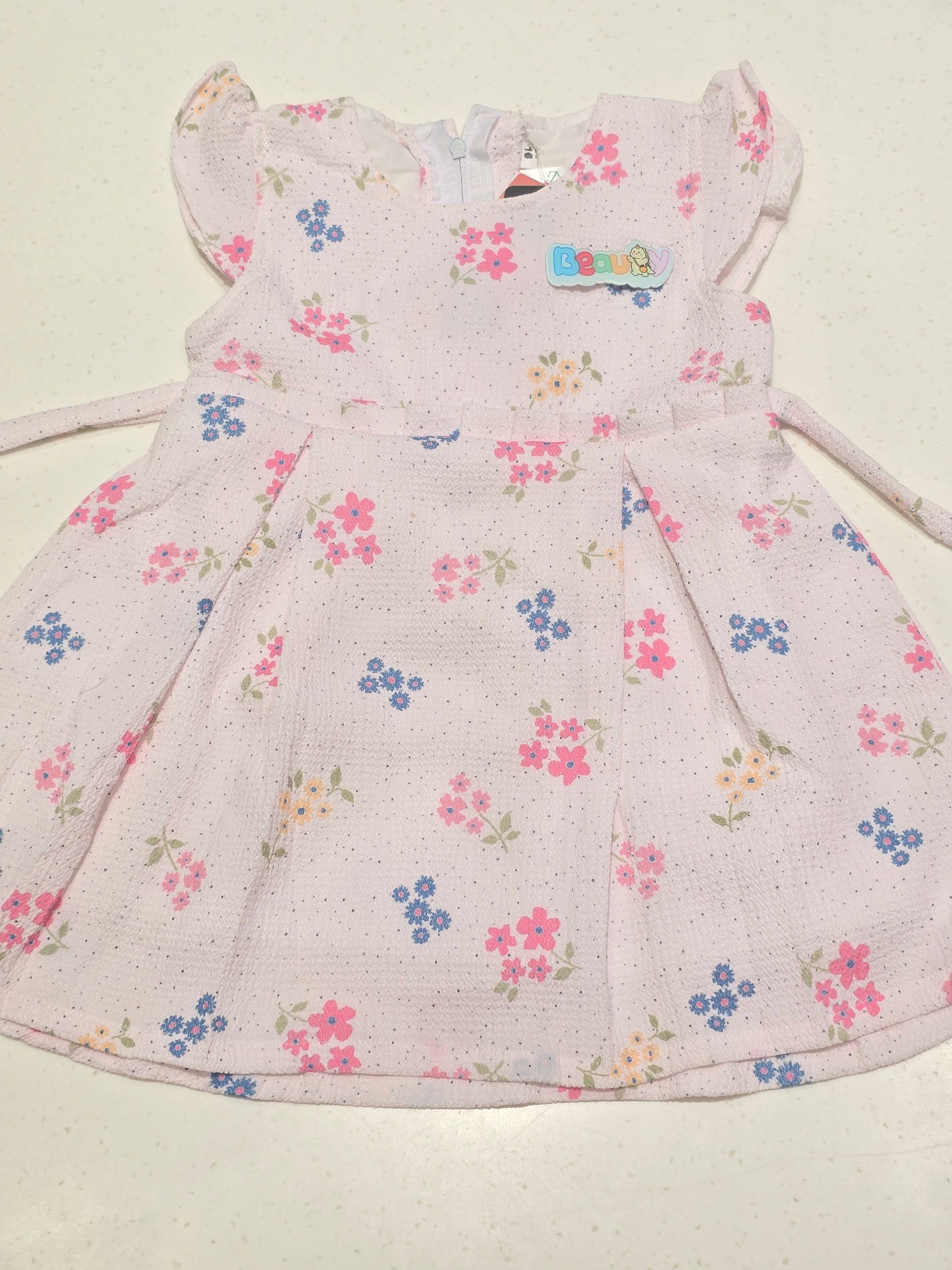 Baby Girl Baby Pink Crush Cotton Frock