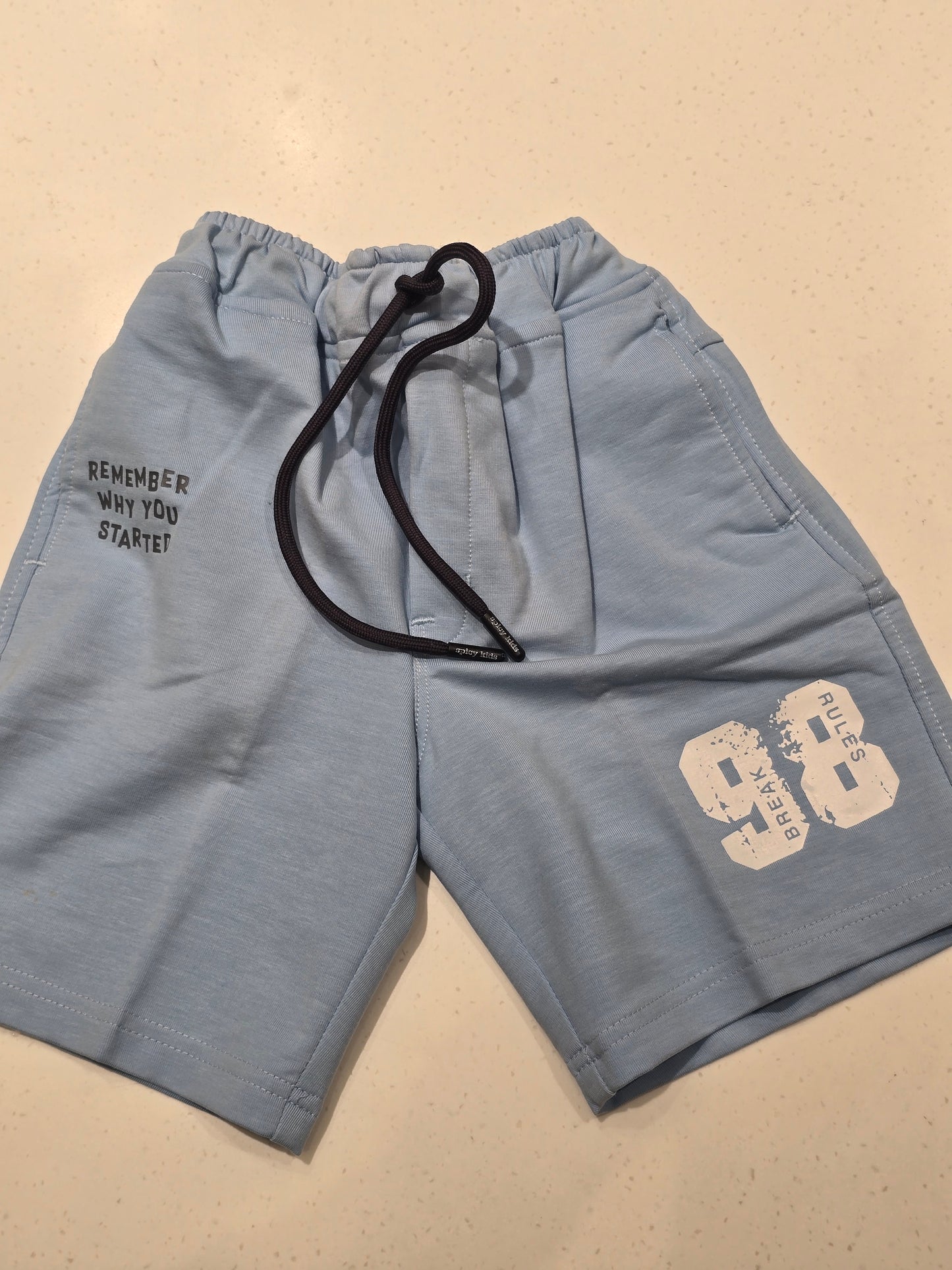 Sky Blue Cotton Shorts for Boys