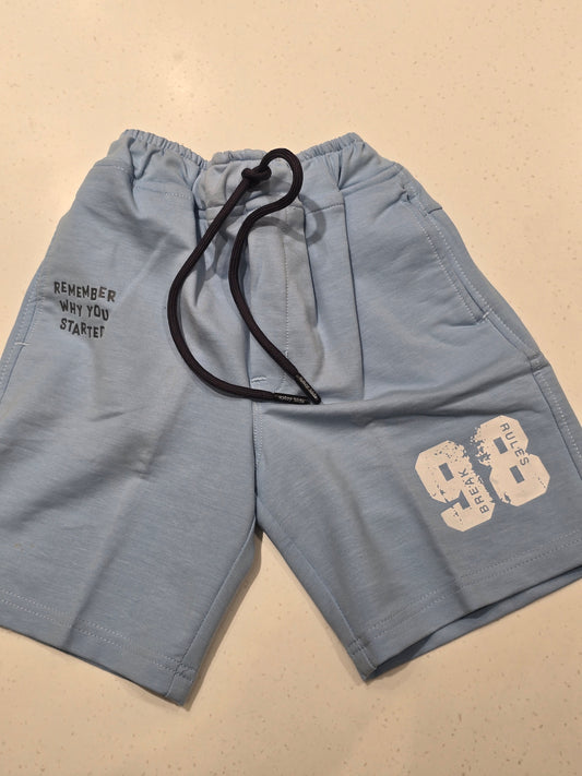 Sky Blue Cotton Shorts for Boys
