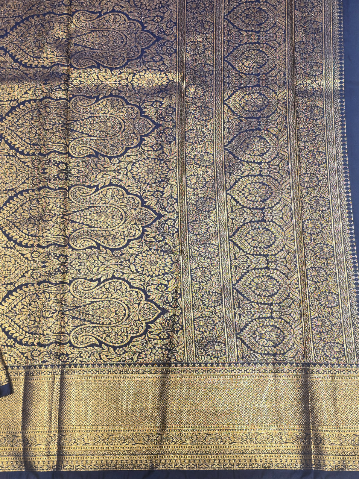 Dharmavaram semi-pattu (silk blend) saree