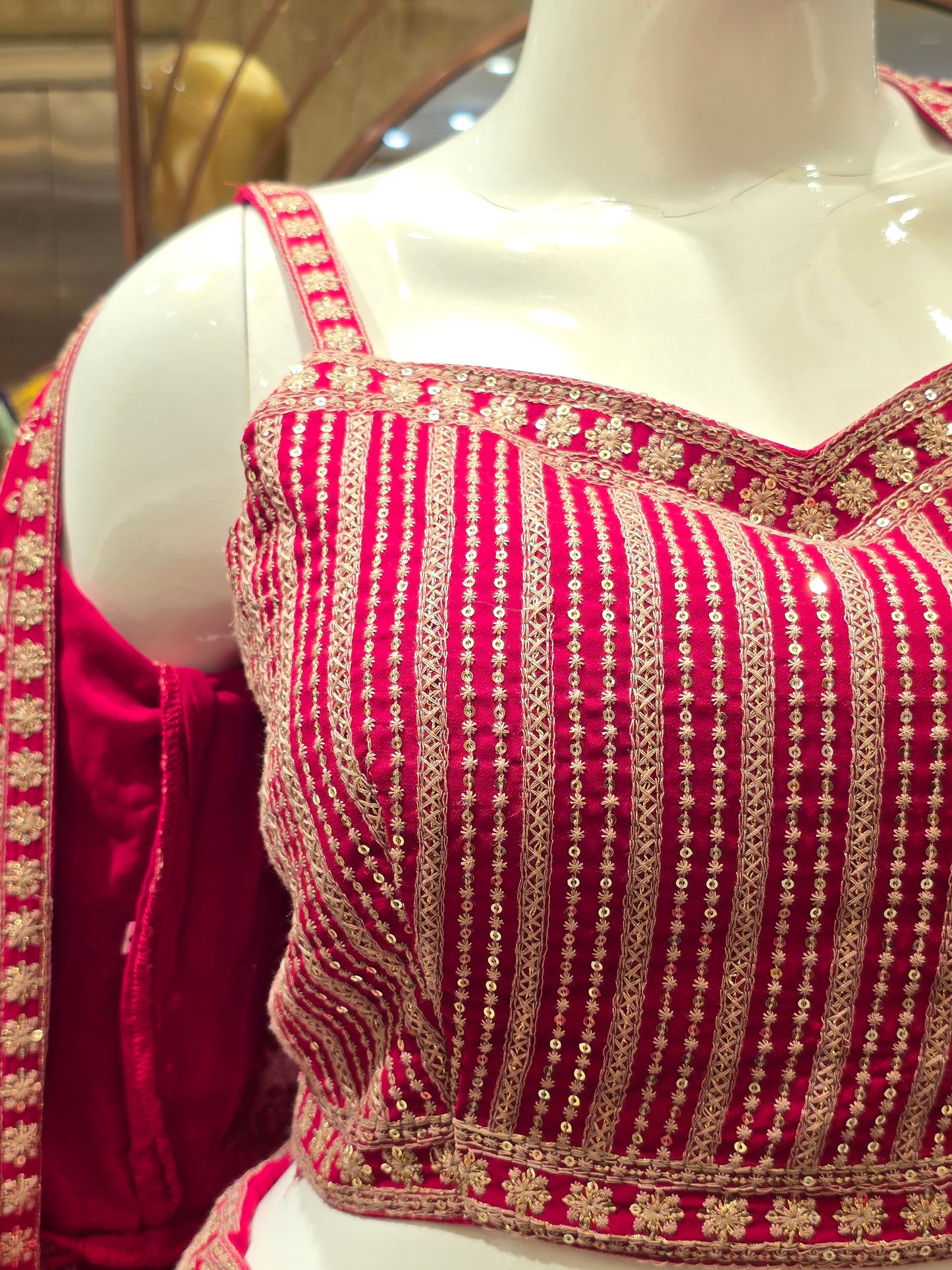 Pink Georgette Party Wear Lehenga Set