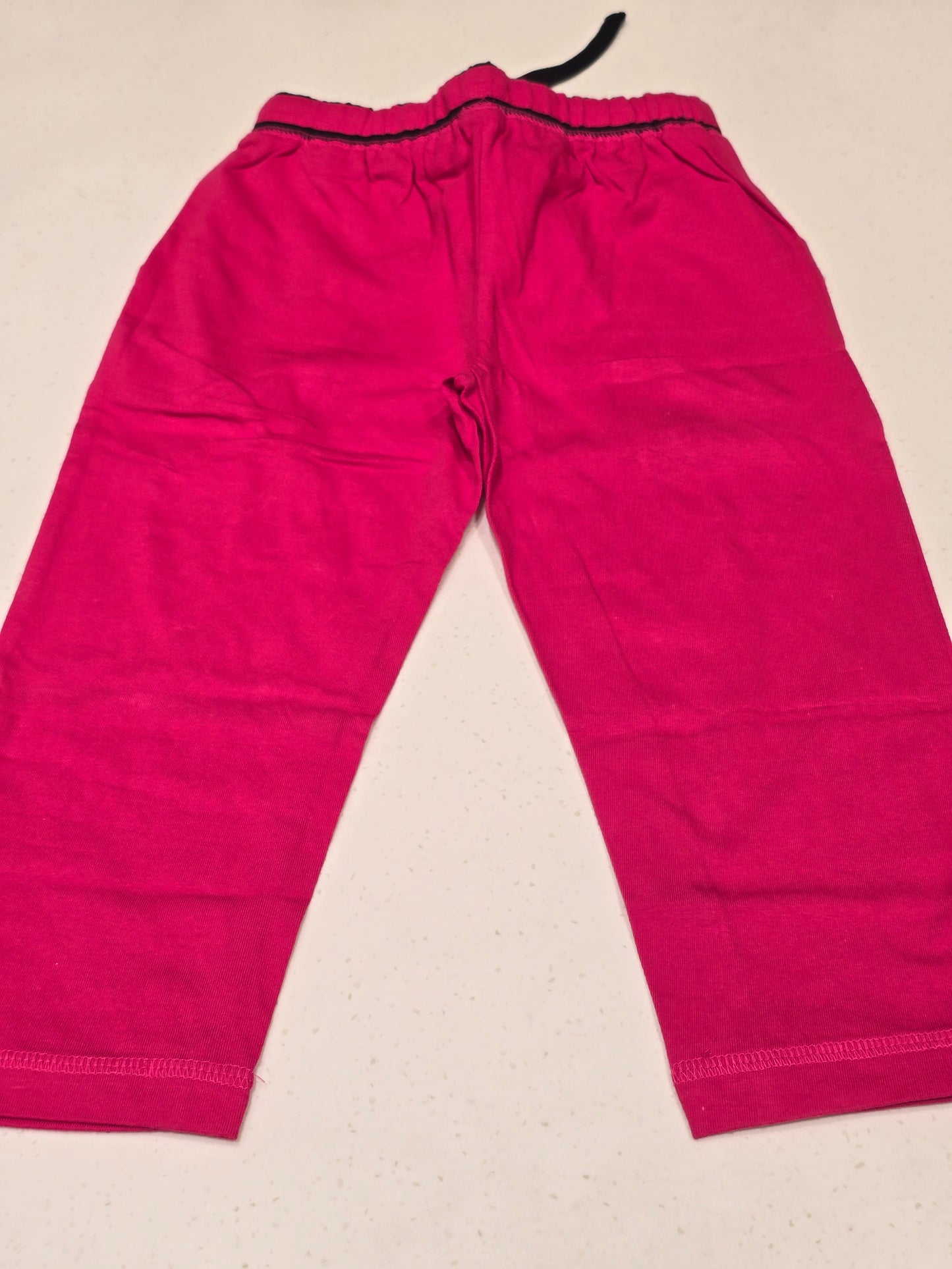 Girls Cotton Capri Bottom with Elastic Waist