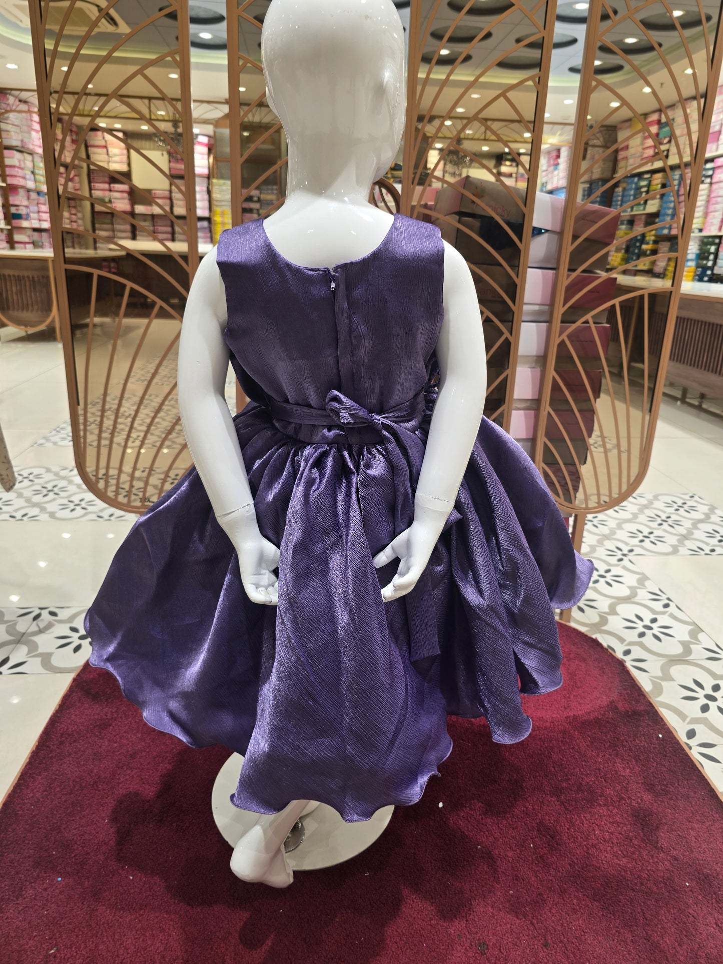 Crepe Silk short frock Birthday Party Wear Frock for Girls – Sleeveless, 1pc, Soft Crepe Fabric