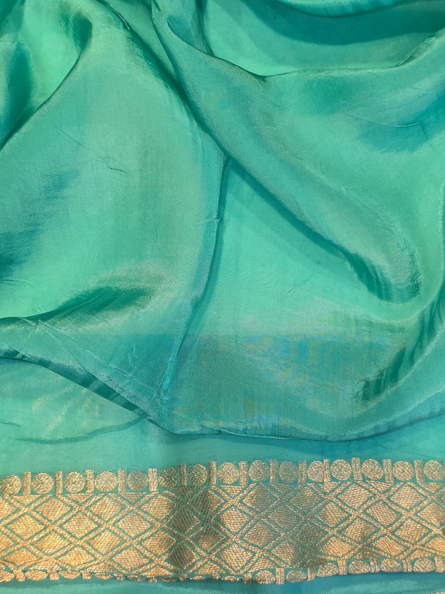 Chinon silk Banarasi border small Butta across the body Festive | party wear