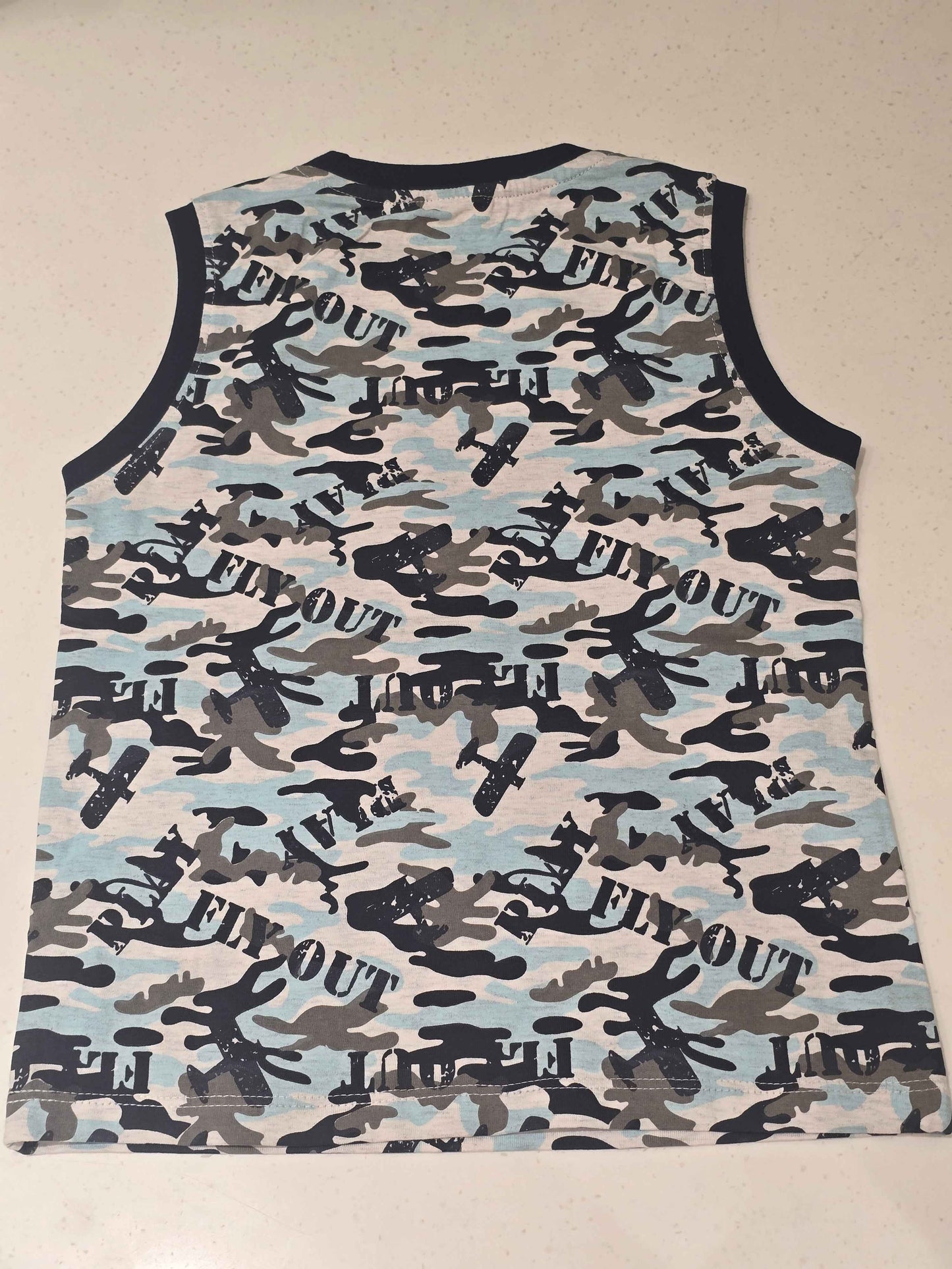 Boys Cotton Printed Sleeveless T-Shirt