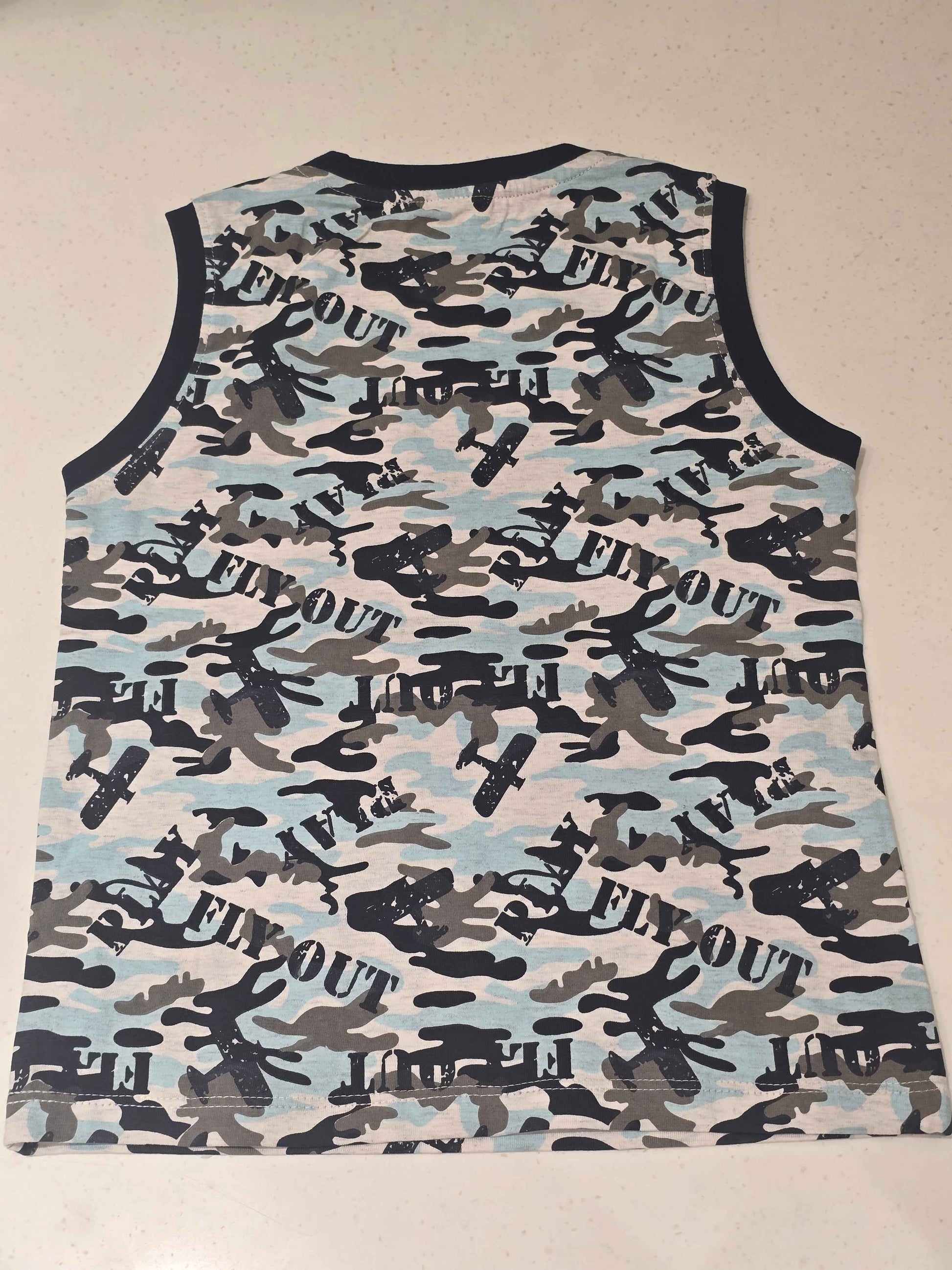 Boys Cotton Printed Sleeveless T-Shirt