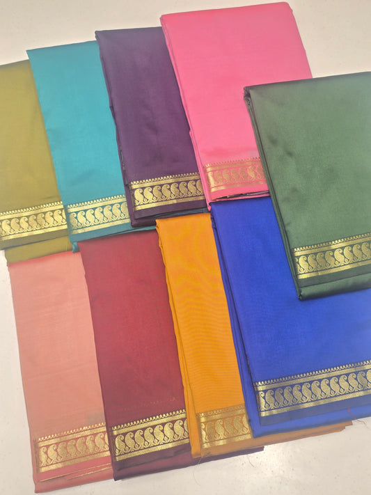 Semi Mix Saree with Mango Border