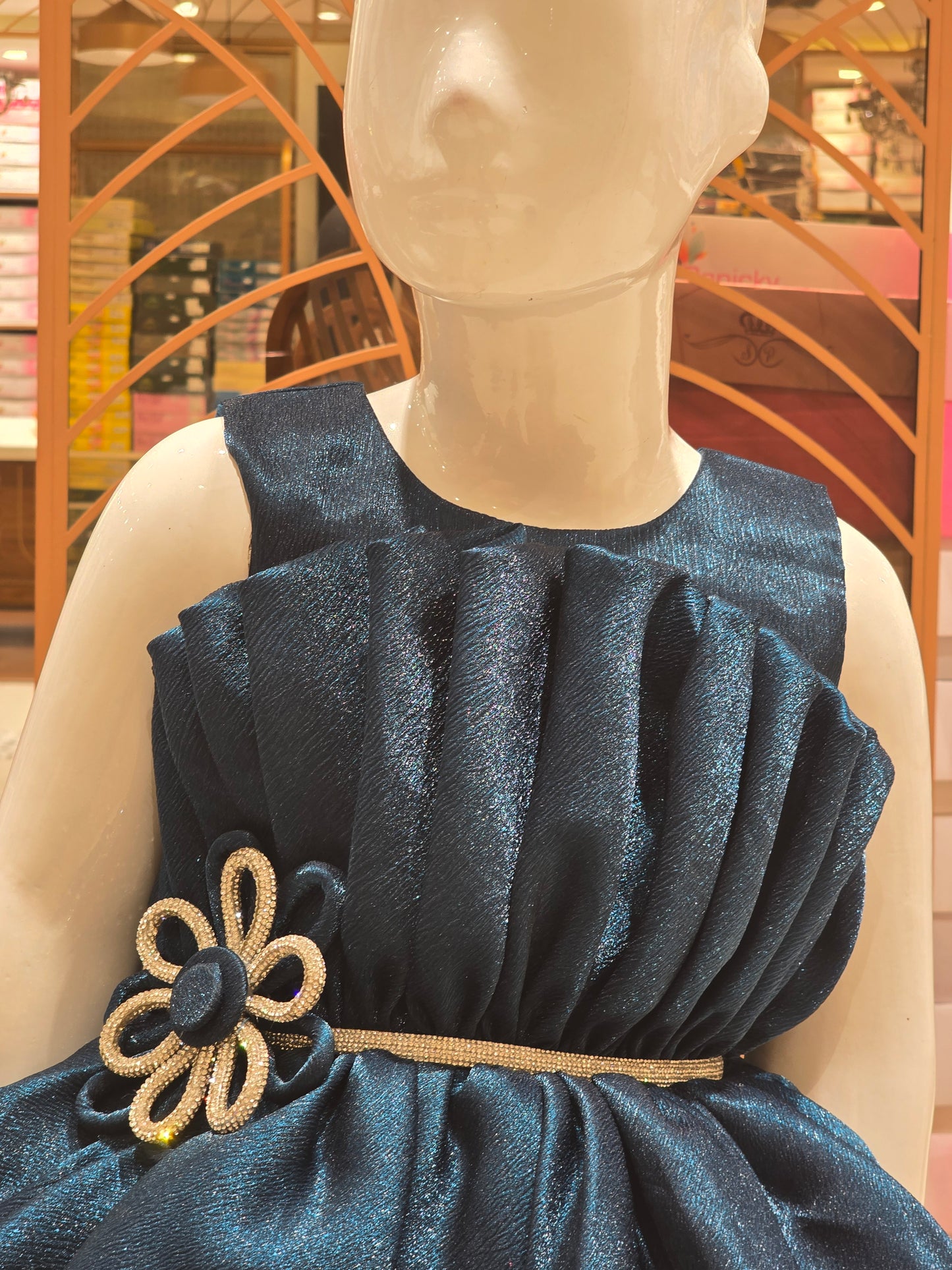 Crepe Silk short frock Birthday Party Wear Frock for Girls – Sleeveless, 1pc, Soft Crepe Fabric