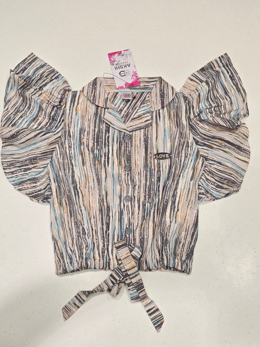 Printed Cotton Crop Top for Girls