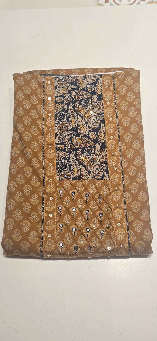 Printed cotton dress material for women
