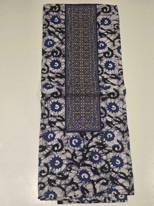 Women Printed Semi Cotton Dress Material Set