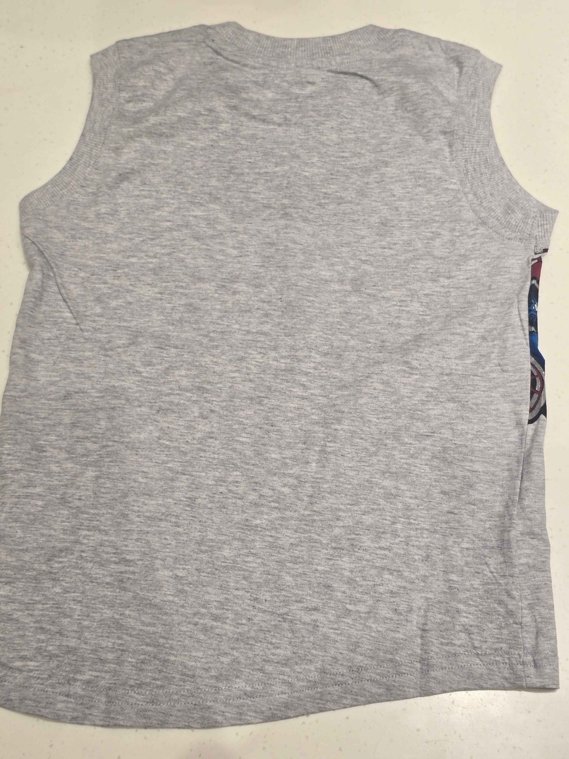 Cotton material gray color sleevesless t-shirt for boys