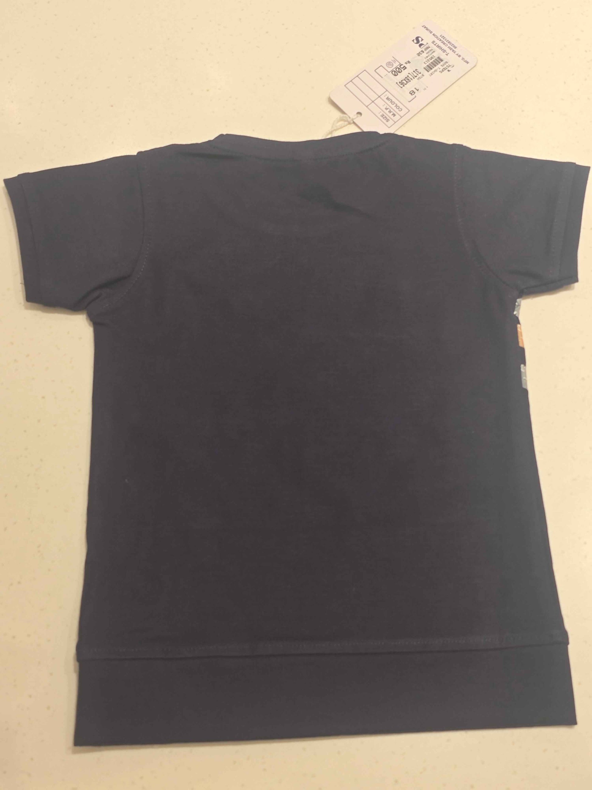 Boys Blue Stretchable I Neck T Shirt