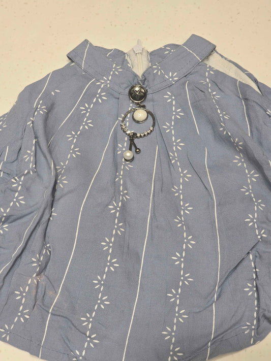 Shiffon material westren top for girl with designer neck