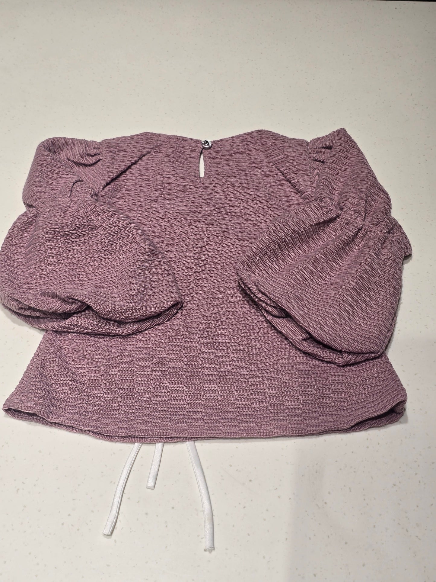 Popcon material burgundy brown color top for girls with round
