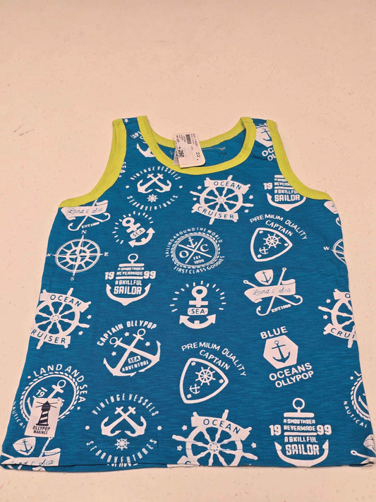 Boys Cotton Printed Sleeveless T-Shirt