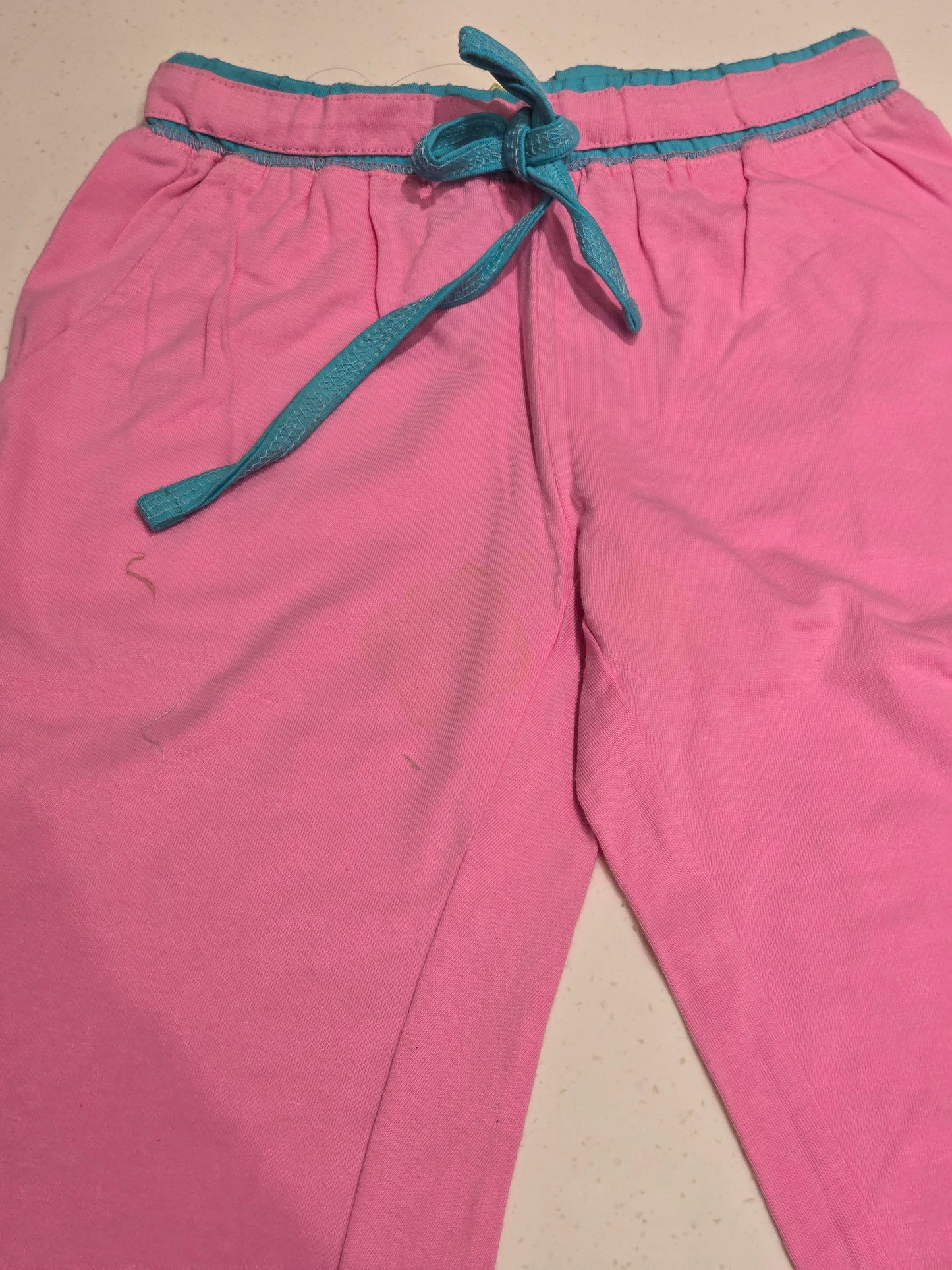 pink cotton capri pants for girls,